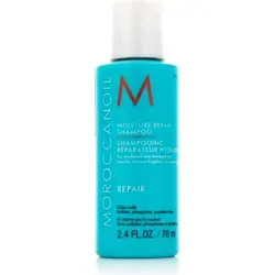 Moroccanoil Repair Moisture Repair Shampoo 70 ml - Sanftes Shampoo für geschädigtes und trockenes Haar, angereichert mit Arganöl und Keratin für intensive Pflege und glänzende Ergebnisse. Ideal für alle Haartypen, frei von Sulfaten, Phosphaten und Parabenen.