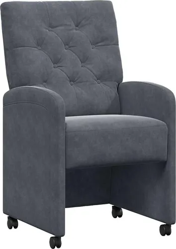 vidaXL Esszimmerstühle mit Rollen – 2er Set Dunkelgrau von vidaXL