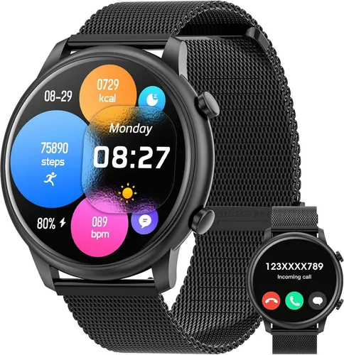 Hwagol Damen Smartwatch mit GPS & SPO2 Monitor - Elegante Smartwatch für aktive Nutzerinnen mit 1,39 Zoll TFT-Farbdisplay, IP68 wasserdicht und über 140 Sportmodi. Genießen Sie Anrufe, Benachrichtigungen und präzises Fitness-Tracking – ideal für Ihren aktiven Lebensstil!
