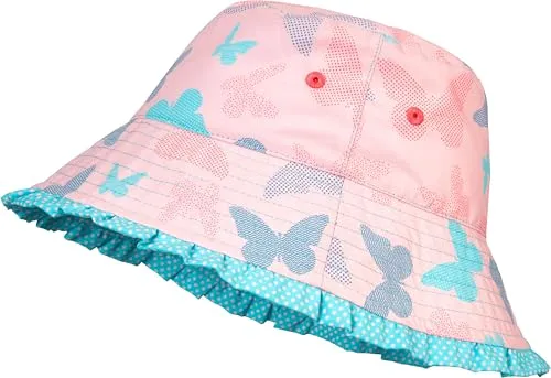 Playshoes Mädchen Uv-schutz Sonnenhut Bademütze Kopfbedeckung, Schmetterlinge, 53 EU