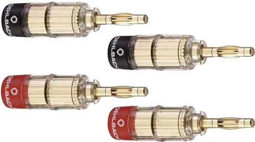 OEHLBACH Banana Solution - Lautsprecherkabel-Verbinder 4 Stück Nr. 3020 - HiFi-Kabel mit hochwertigen Banana-Steckern für eine optimale Signalübertragung und einfache Handhabung.