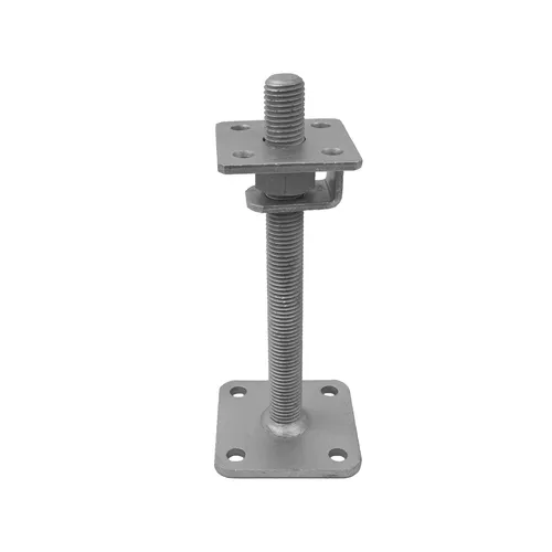 Pfostenträger Hans Zinklamellenbeschichtet verstellbar M24 x 250 mm, 80 x 80 mm