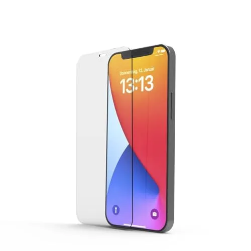 Hama Handy Schutzglas iPhone 12/12 Pro (Displayschutz ultraklar Anti-Fingerprint, Montagehilfe, Vollschutz 9H ultradünn, case-friendly, kratzfest, Displayschutzglas iPhone stoßfest)