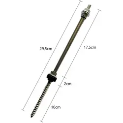 Stockschraube M10X300-10 mm