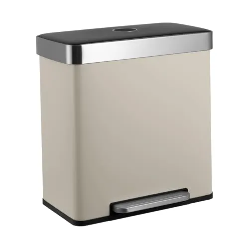 SVITA LT2X30 Mülleimer 60l mit Tretmechanismus und 2 Fächern - Praktischer SVITA LT2X30 Mülleimer für mühelose Mülltrennung. Mit zwei Fächern und einem innovativen Tretmechanismus für hygienisches Öffnen. Die herausnehmbaren Inneneimer erleichtern die Entsorgung und Reinigung.