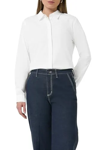 comma Bluse Langarm - Elegante Damenbluse mit Hemdkragen - Damenblusen in Regular Fit mit langen Ärmeln, Manschettenverschluss und verdeckter Knopfleiste für einen stilvollen Look.