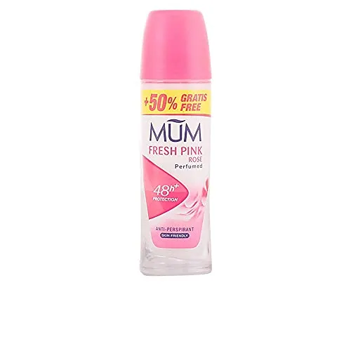 Mum Fresh Pink Rose Roll-On Deodorant, 75 ml, für Frauen, blumiger Duft