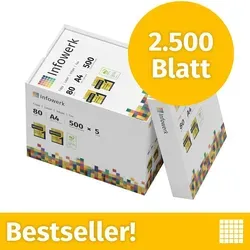 Infowerk Druckerpapier Kopierpapier 2500 Blatt von Infowerk