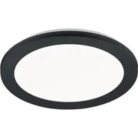 Reality Leuchten LED Deckenleuchte Camillus R62921532 - Moderne LED Deckenleuchte in Schwarz und Weiß, energiesparend mit 15 Watt und dimmbar über Wandschalter, ideal für Badezimmer dank IP44 Schutzklasse.