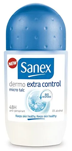 Sanex Dermo Extra Control Roll-On Deodorant 2 x 50 ml - Hochwirksames Anti-Transpirant für langanhaltenden Schutz, ideal für empfindliche Haut und bietet extra Kontrolle gegen Schweiß.