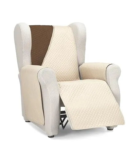 Martina Home Diamond Sofabezug, Beige/Braun, 1 Sitzer/Relax