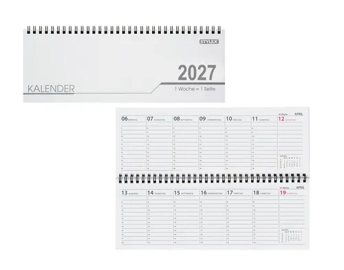 Schreibtisch Kalender / 32 Blatt / Schreibtischquerkalender 2027