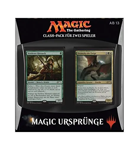 Magic the Gathering - Ursprünge Clash Pack - Sammelkarten für 2 Spieler, enthält 2 spielfertige Decks mit alternativen Artwork-Karten und Strategiebeilage für spannende Duelle und Kombinationen.