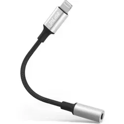InLine Lightning auf Kopfhörerstecker Adapter - 10cm, für iPad, iPhone, iPod, schwarz und ideal für Musikgenuss unterwegs