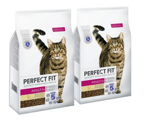 14kg Perfect Fit Katzenfutter Trockenfutter Adult mit Huhn - Premium Trockenfutter für ausgewachsene Katzen, reich an Huhn, für eine ausgewogene Ernährung und gesunde Vitalität.
