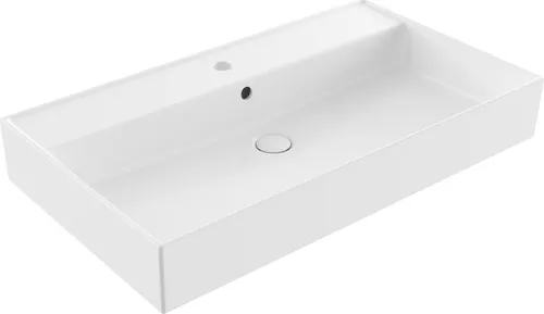 SAT EDGY Waschbecken 80 cm eckig, weiß