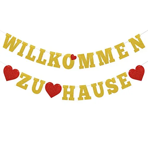 Willkommen zu Hause Banner Girlande Zuhause Party Familie Party Einzug Dekoration Herzlich Willkommen Baby Welcome to Home für Freund Verwandte Baby Gesundheit