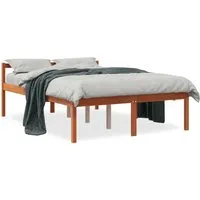 vidaXL Seniorenbett Wachsbraun 140x190 cm aus massivem Kiefernholz - Praktisches Seniorenbett aus robustem Kiefernholz, ideal für komfortables Schlafen. Mit einer Höhe von 44 cm erleichtert es das Ein- und Aussteigen. Zusätzlicher Stauraum unter dem Bett für Kleidung oder Bettwaren.
