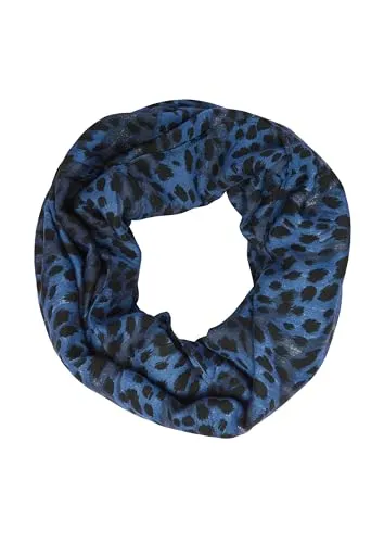 s.Oliver Snood mit Leo-Print – Trendiger Loopschal in blau von s.Oliver