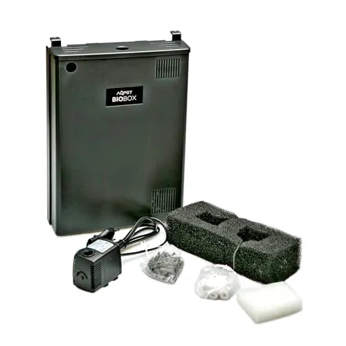 AQPET Universeller Innenfilter für Aquarien, komplett mit Filtermaterialien und Pumpe von 550 l/h, geeignet für Aquarien bis 150 Liter