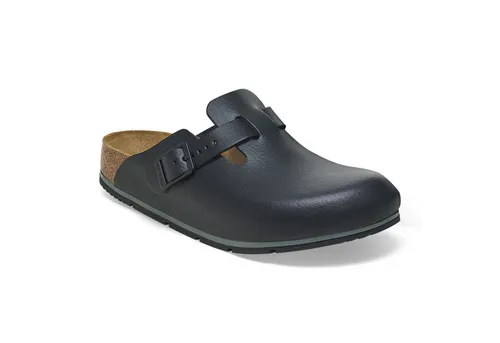 BIRKENSTOCK Boston Pro Leder Clogs - Zertifizierte Berufsschuhe für Medizin und Gastronomie - Clogs & Pantoletten für Herren, ideal für Pflege und Service mit anatomisch geformtem Fußbett und rutschfester Laufsohle für höchsten Komfort und Sicherheit.