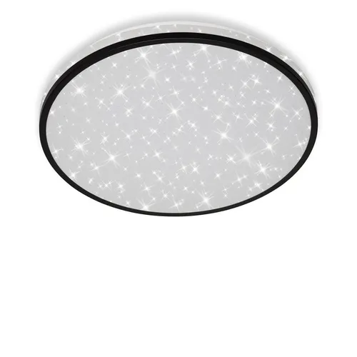 Briloner LED Deckenleuchte Nigra schwarz Ø 38 cm mit Sternenhimmel - Moderne Lampe für stimmungsvolle Beleuchtung im Schlafzimmer oder Kinderzimmer. Der Sternenhimmel-Effekt und die hohe Lichtleistung von 2200 Lumen schaffen eine gemütliche Atmosphäre.