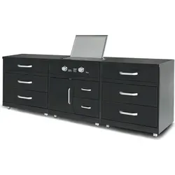 Oviala Memphis 3-Elemente-Außenküche mit schwarzem Gasherd