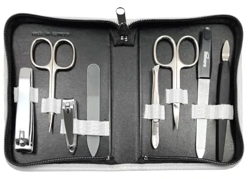 8-teiliges Maniküre-Set im Echtleder Etui aus Solingen