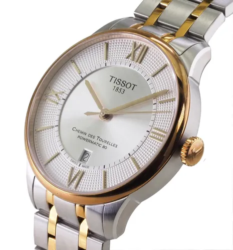 Tissot Herren Uhr Chemin Des Tourelles Automatik 42 mm - Elegante Armbanduhr mit mechanischem Uhrwerk, Saphirglas und Edelstahlarmband. Ideal für stilbewusste Herren, die Wert auf Qualität und zeitloses Design legen.