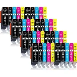 40er Pack Druckerpatronen 580 581 XXL kompatibel mit Canon TR8500