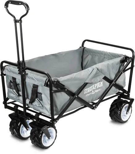 Stagecaptain Bollycart-907 GY Bollerwagen ohne Dach Grau in grau von Stagecaptain