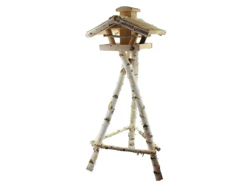 BTEC Vogelhaus Vogelhaus Heide mit Futtersilo und Ständer