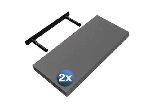 Casaria Wandregal Grau 50cm in grau von Casaria