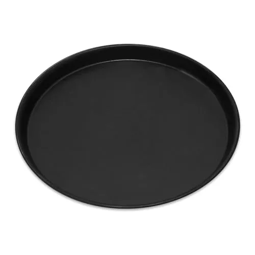 GRÄWE Pizzablech Ø 28 cm, rundes Pizza Backblech aus Blaublech, unbeschichtet, hitzebeständig bis 400 °C, Made in Germany