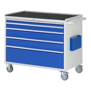 Rau Werkstattwagen Serie 7000 - 450kg Tragkraft, 5 XXL-Schübe - Montagewagen mit 450kg Tragkraft, 5 XXL-Schüben und praktischen Lenkrollen für maximale Mobilität. Ideal für Werkstätten und Heimwerker.