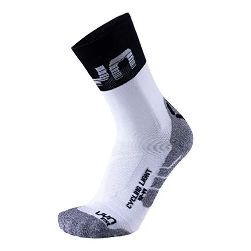 UYN Herren Cycling Light Socke, White/Black, 38 EU
