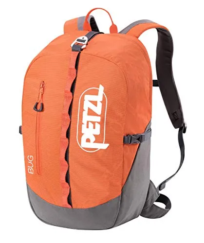 Petzl Bug 18l Rucksack - Orange - Leichter Daypack mit 18 Litern Volumen, ideal für Kletter- und Outdoor-Abenteuer – mit praktischem Design und robusten Materialien.