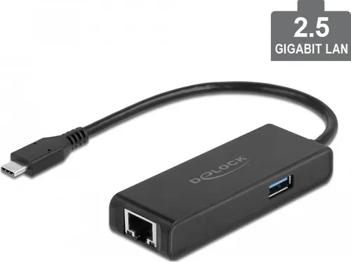 Delock Netzwerkadapter - USB-C 3.2 Gen 1 - 2.5GBase-T x 1 + USB 3.2 Gen 1 x 1