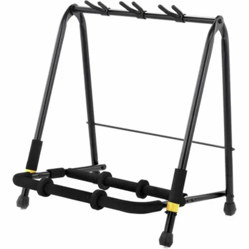 Hercules GS523B - Gitarrenständer für 3 Gitarren, stabil und mit praktischen Plektrumhaltern für schnellen Zugriff