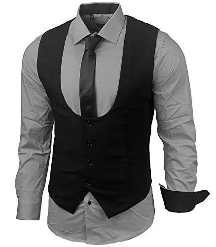 Baxboy Herren Hemd Weste Krawatte Set
