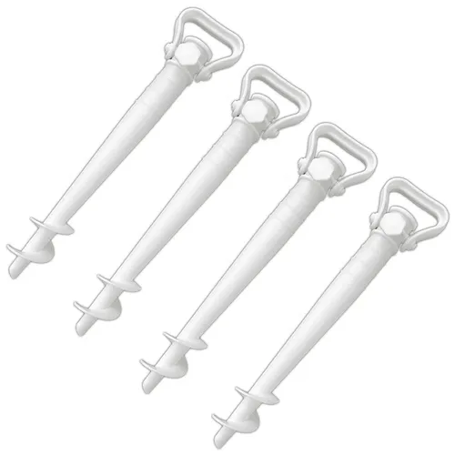 4er Set Schirmständer mit Bodendübel Sonnenschirmständer Schirmhalter zum Eindrehen Universal Sonnenschirm Ständer Kunstsoff 20-37mm