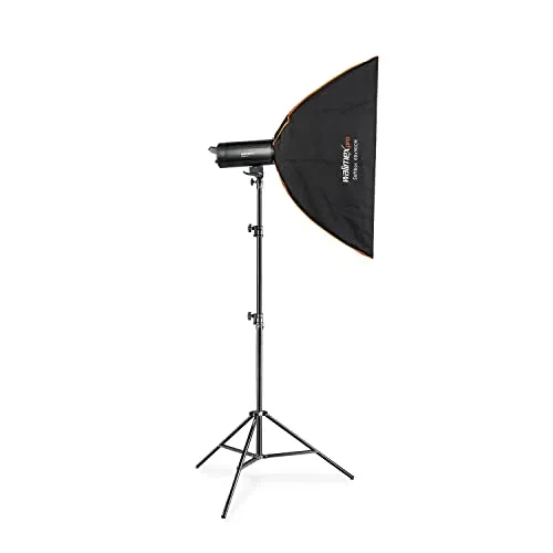 Walimex Pro Stager 600 HSS Set Single - leistungsstarker Studioblitz mit 2,4 GHz Empfänger, HSS-Modus, 600 Ws, Kurze Abbrennzeit, LED-Einstelllicht, für Profifotografen