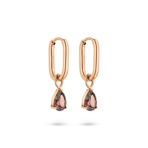 s.Oliver Ohrring - Elegante Creolen aus poliertem Edelstahl in Roségold - Hochwertige Creolen aus poliertem Edelstahl, 25 mm groß, wasserfest und hautfreundlich. Ideal für jeden Anlass und perfekt verpackt im wiederverwendbaren Baumwoll-Säckchen.