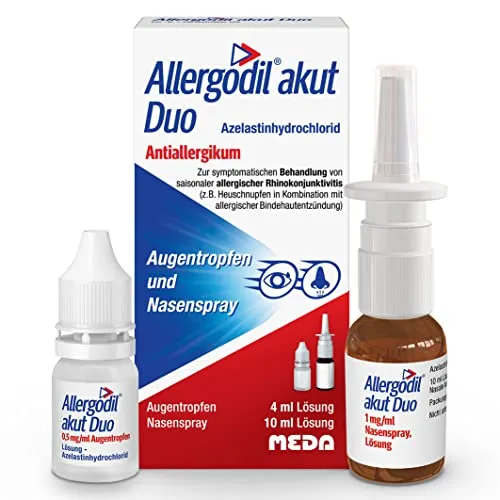 Allergodil Akut Duo Kombipackung 1 P - Arzneimittel gegen Allergien, rezeptfrei erhältlich und ideal für schnelle Linderung von Allergiesymptomen.