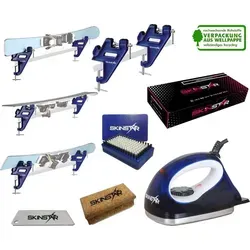 SkinStar Skiwachs Set Smart Skispanner Universalwachs Bürste & Wachseisen 6-tlg