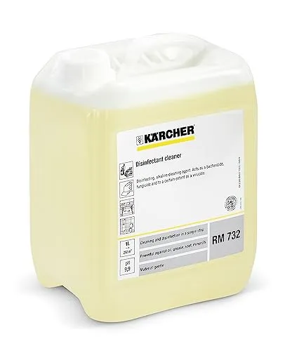 Kärcher Desinfektionsreiniger RM 732 - 5 l Kanister - Hochwirksamer Desinfektionsreiniger für Flächendesinfektion, bakterizid und viruzid, ideal für Lebensmittelindustrie und Gesundheitswesen, geruchsneutral und vielseitig einsetzbar.