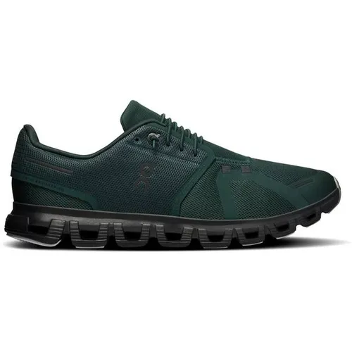 On Cloud 6 Herren Freizeitschuhe - Oliv/Dunkelgrün - Größe 9,5 - Bequeme Herren Freizeitschuhe mit Zero-Gravity CloudTec für optimale Dämpfung. Ideal für den Alltag, mit verbessertem Design und breiterem Kragen für mehr Komfort.