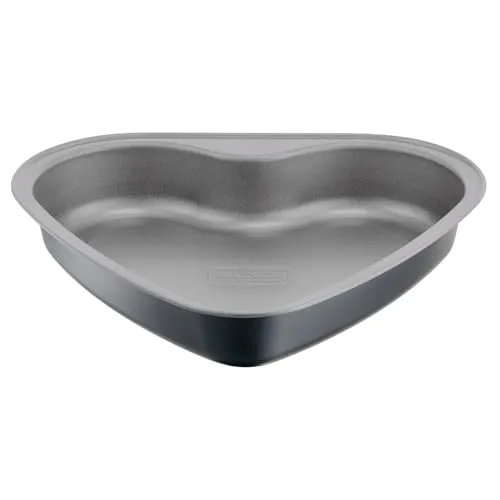 Original Kaiser Inspiration Herzkuchenform 24 x 23 x 4 cm, antihaftbeschichtet, einfach Reinigung, gleichmäßige Bräunung, bis 230° hitzebeständig, Herzbackform, Made in Germany, schwarz