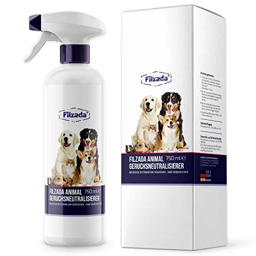 Filzada® Tier Geruchsentferner - Katzenurin & Tiergerüche neutralisieren - Profi Geruchskiller/Enzymreiniger mit starker Sofortwirkung