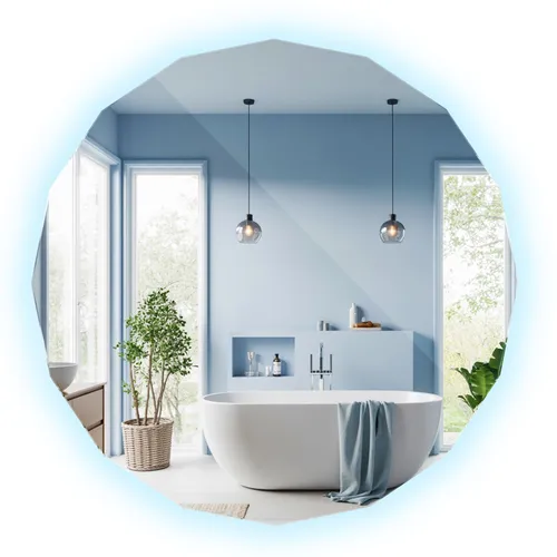 Tulup LED Geometrischer Spiegel 50x50 cm – Modernes Design mit LED-Beleuchtung - Der Tulup LED Spiegel mit geometrischem Design ist ideal für jeden Raum. Die hochwertige Verarbeitung und die dekorative LED-Beleuchtung sorgen für eine stilvolle Atmosphäre. Perfekt für Badezimmer, Schlafzimmer oder Flur.